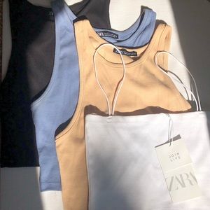ZARA crop tanks set of 4